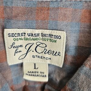 J. Crew Secret Wash  Casual Button Down Shirt 98% Organic Cotton